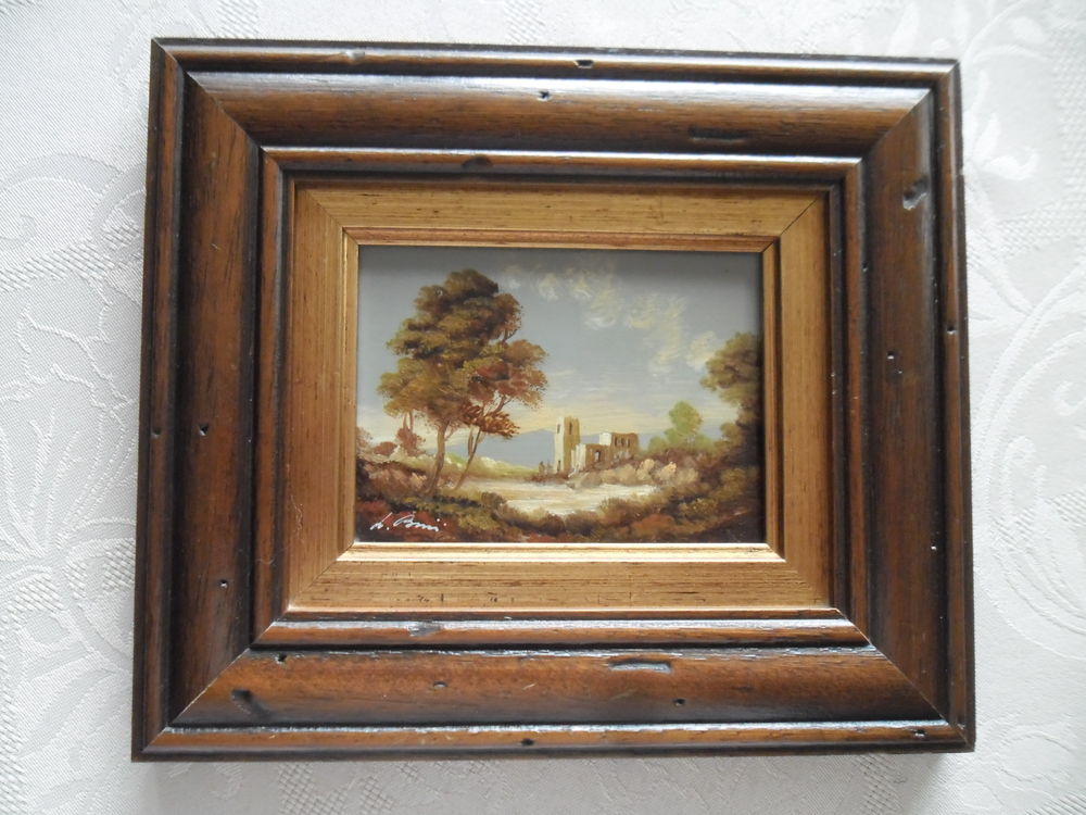 Tableau peint sur m&eacute;tal, sign&eacute; L. Bimis Décoration