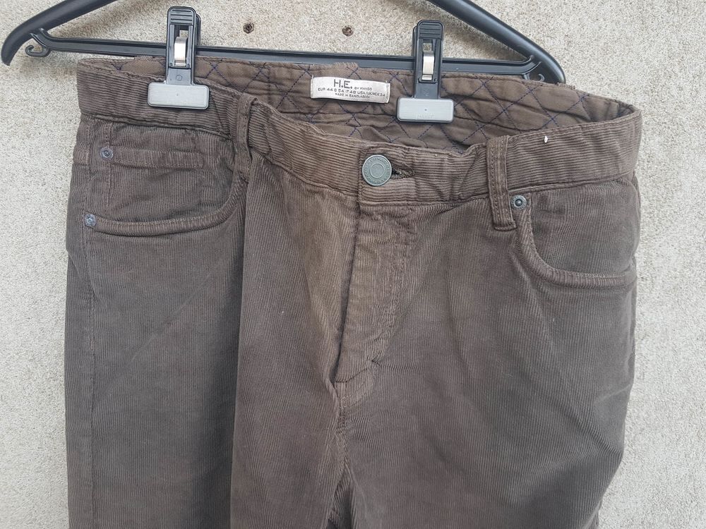 PANTALON VELOURS COTELE MARRON Vtements