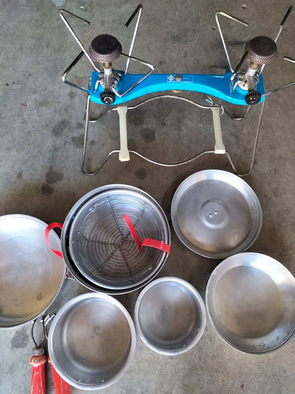 Set camping gaz double feux chasse p&ecirc;che camping Jardin