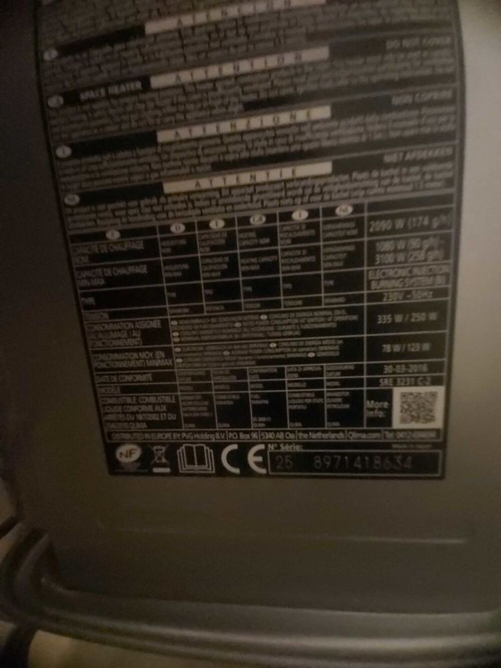 Qlima po&ecirc;le &agrave; p&eacute;trole 50/120 m2 Electroménager