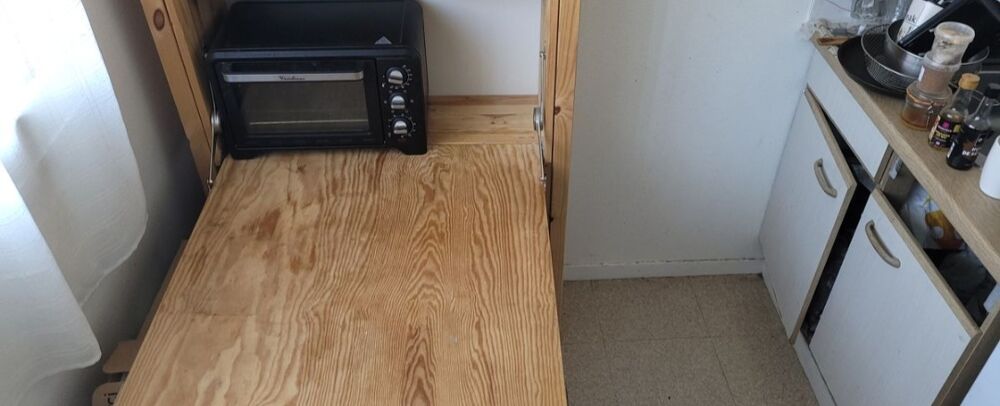 &Eacute;tag&egrave;re avec table pliante IVAR Meubles