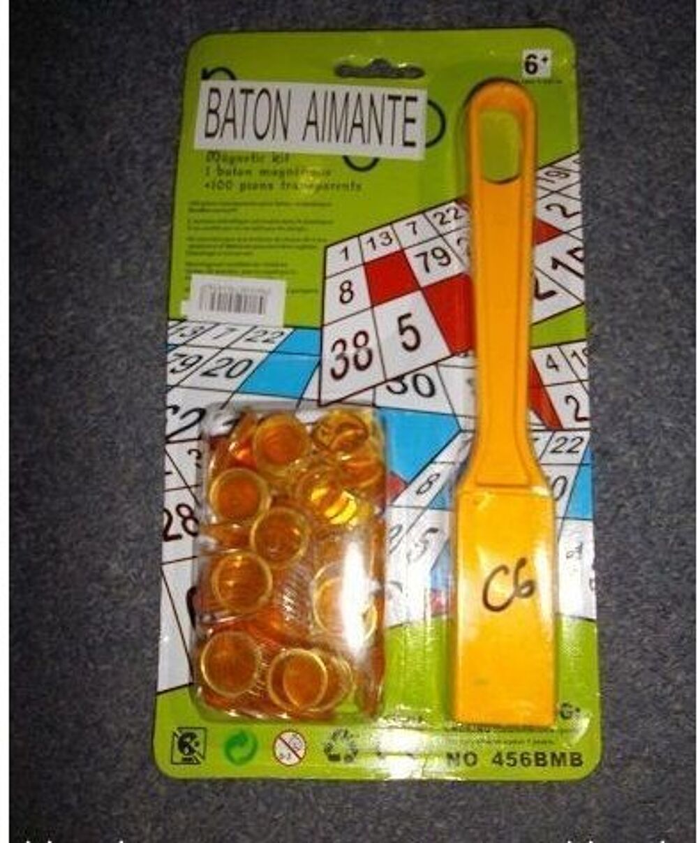 B&acirc;ton Aimant&eacute;s Pour Loto Et Bingo + 100 Pions
Jeux / jouets