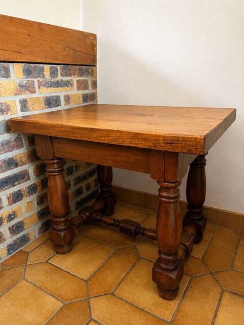 Table d'appoint rustique en bois massif 50 Gaillon (27)