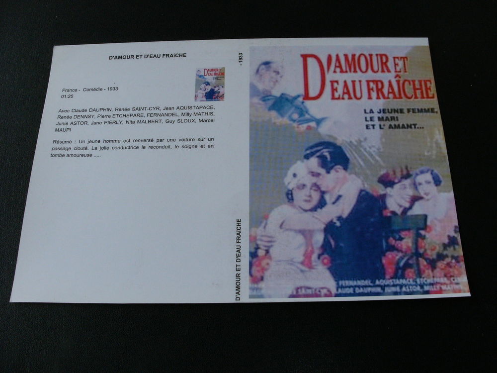 Film : " D'amour et d'eau fraiche " DVD et blu-ray