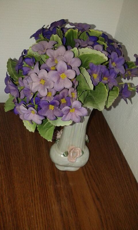 Trs jolie vase vintage dcor fleuri 16 Toulouse (31)