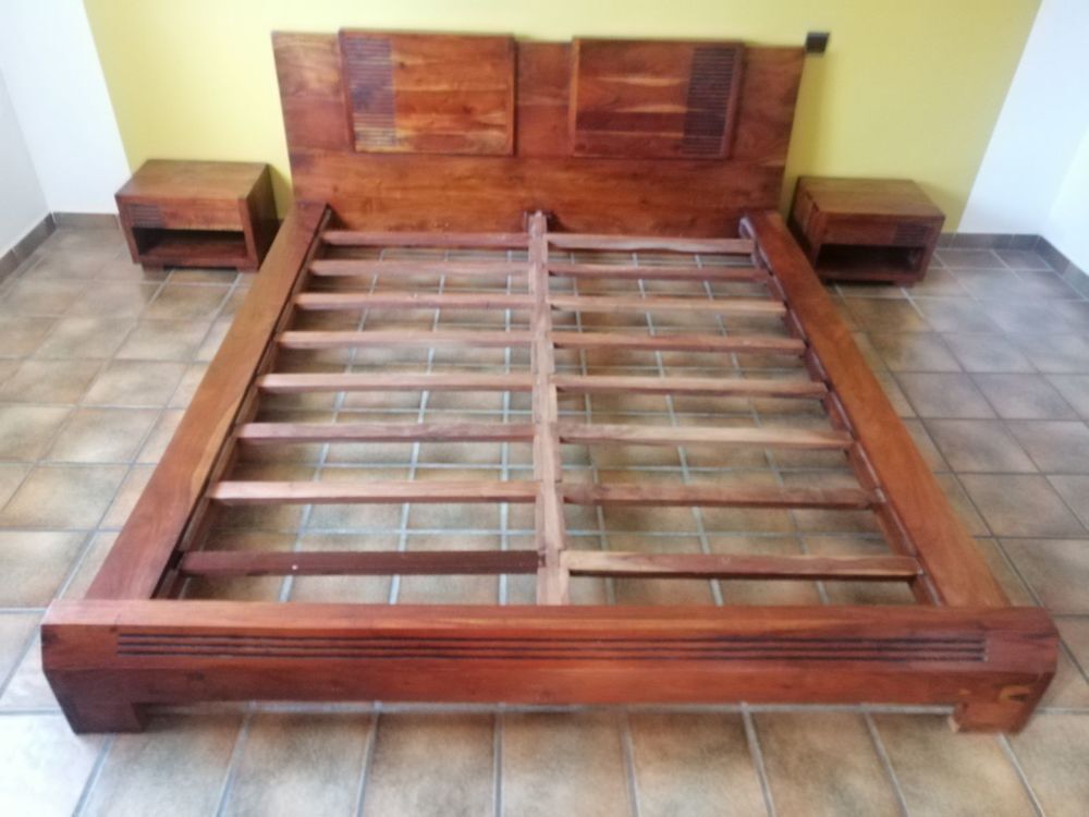 Chambre compl&egrave;te adulte acacia massif Meubles