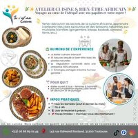   Atelier de couture patronage, cuisines Afro, sonore 