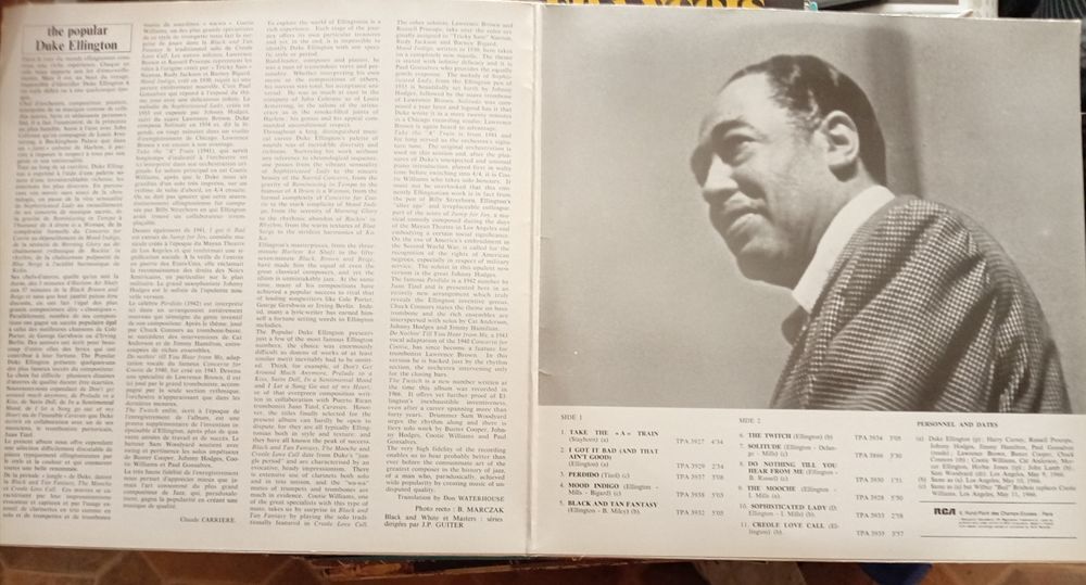 DUKE ELLINGTON / DISQUE VYNIL 33 TOURS /
CD et vinyles