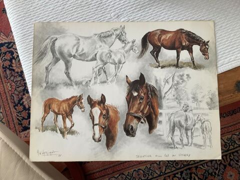 Lithographie H Dwatigant Jellatina et son foot par Nijinsky 1 Saint-Gratien (95)