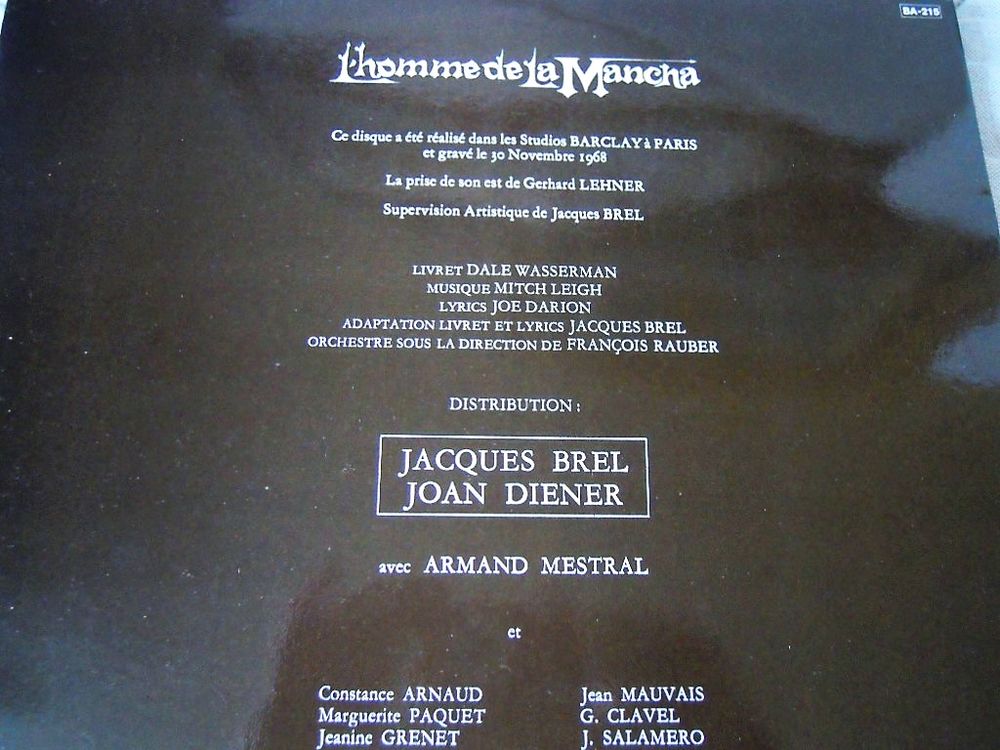 33 tours original Jacques Brel CD et vinyles