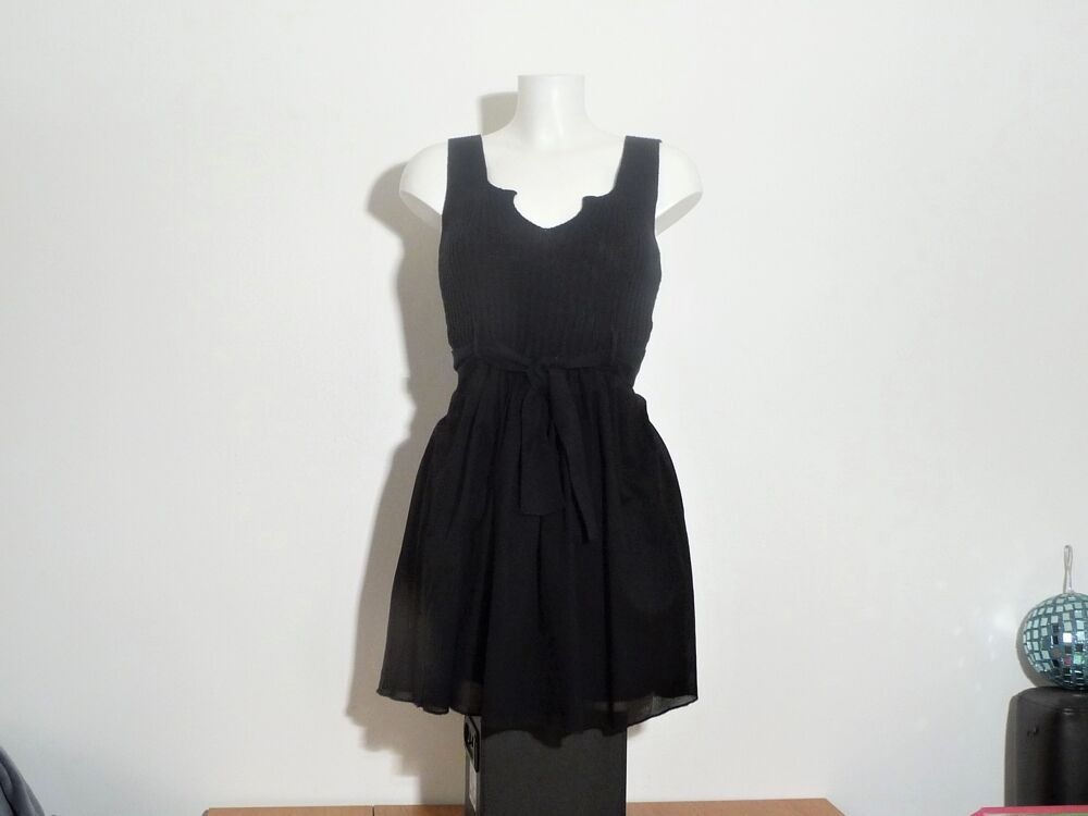 Tunique Longue/ Robe Bi Mati&egrave;re Noir et Ceinture- Cop Copine Vêtements