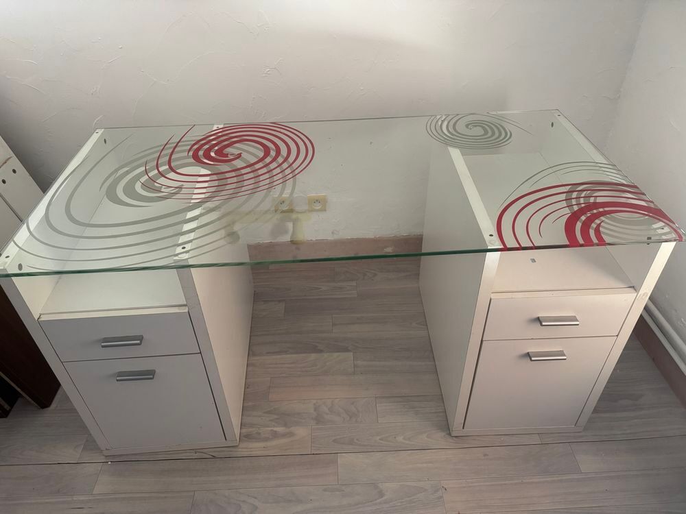 Bureau avec plateau en verre Mobilier enfants