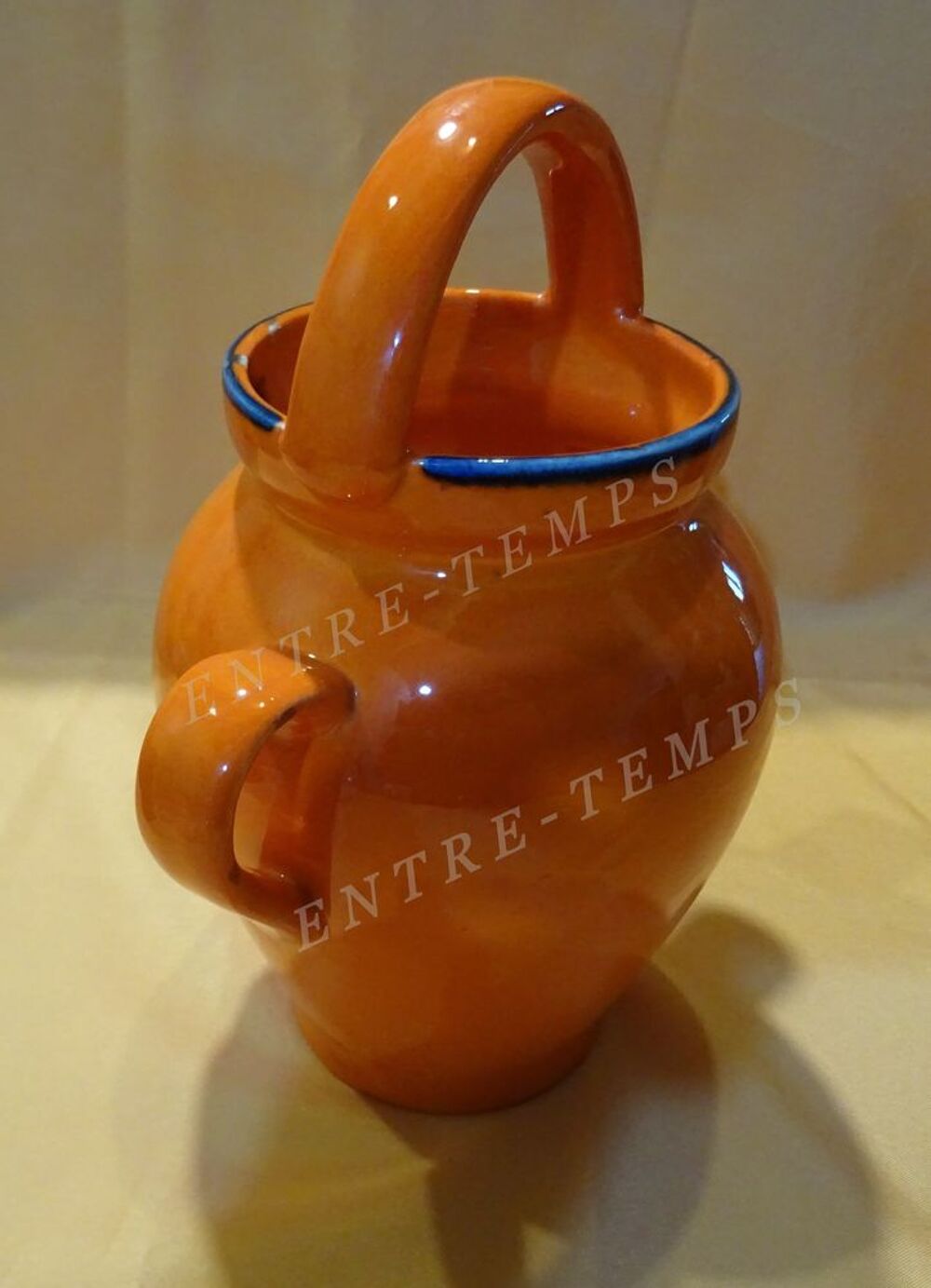 SCHRAMBERG TIVOLI SMF CHEVRETTE C&Eacute;RAMIQUE ORANGE VINTAGE Décoration
