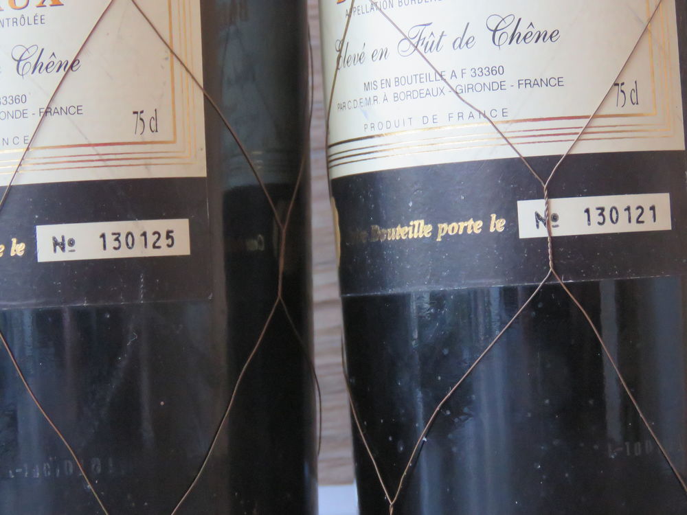 Bordeaux Bois de Sian cuv&eacute;e prestige de l'an 2000 Cuisine