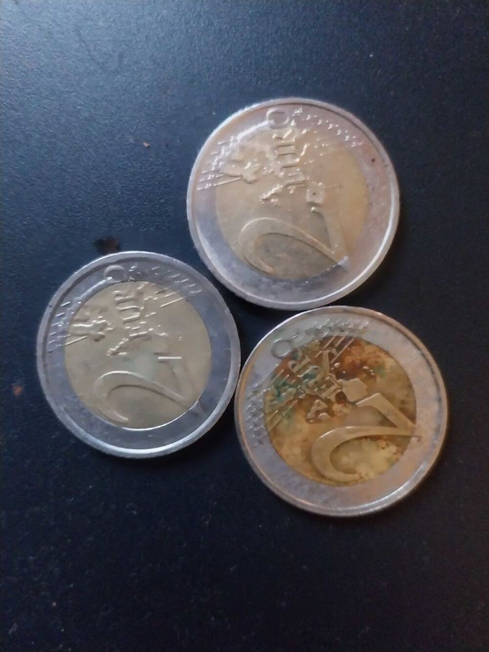 3 pi&egrave;ces rare de 2€ 