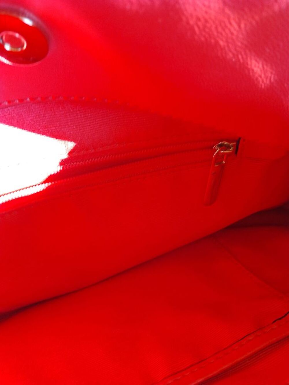 SAC CUIR ROUGE NEUF marque LIPAULT Maroquinerie