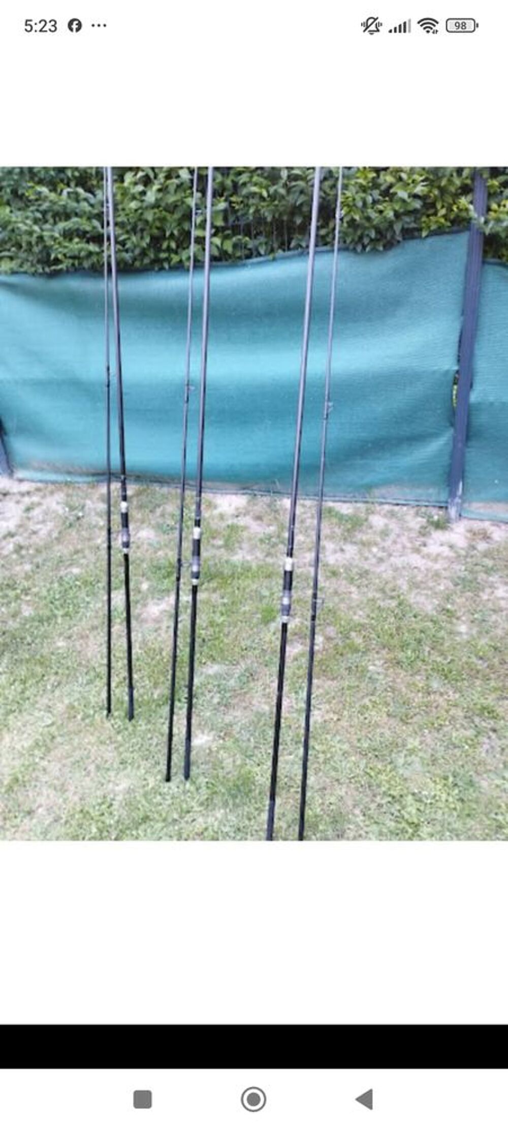 Lot de 3 cannes &agrave; p&ecirc;che a carpe Sports
