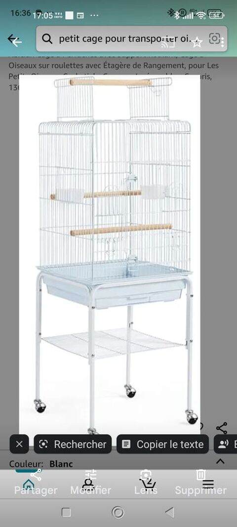 Cage a oiseaux 78250 Hardricourt
