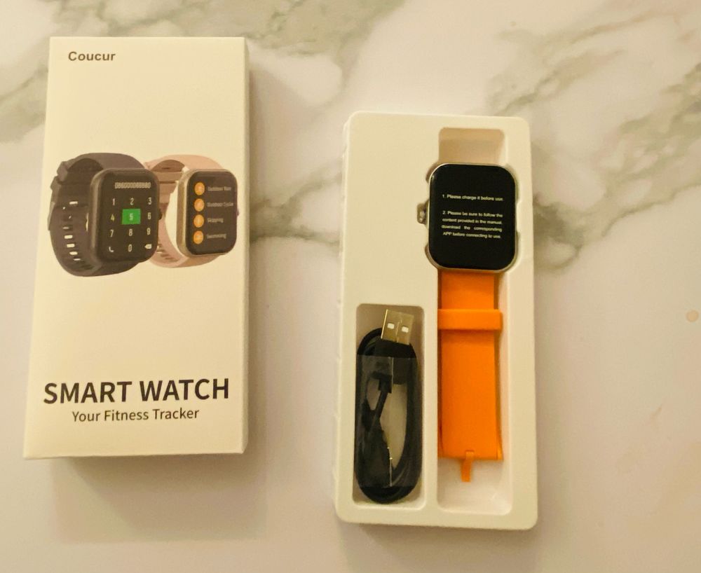 Montre Connect&eacute;e Homme Femme avec Appels Bluetooth, Orange Bijoux et montres