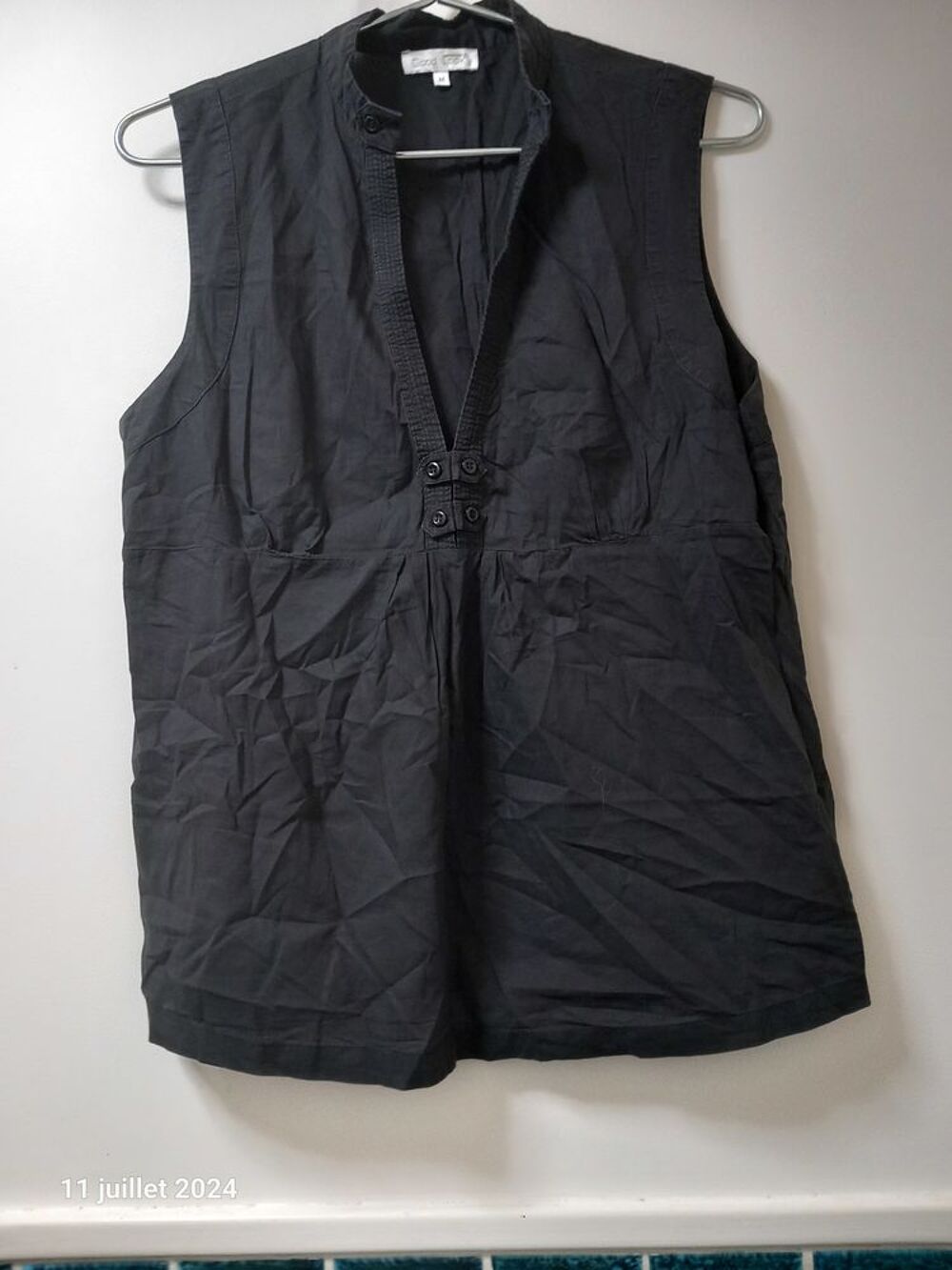 Chemisier d&eacute;bardeur Noir Good look M Vêtements