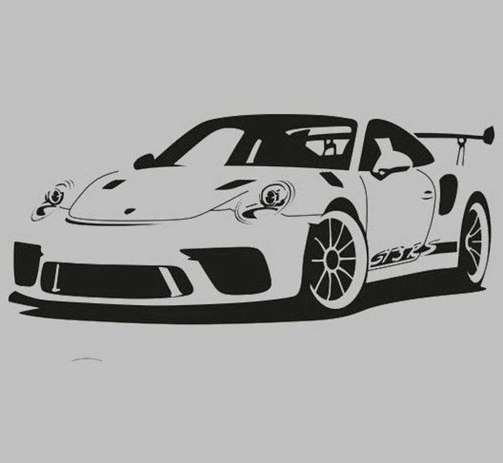 Gravure laser - Porsche 911 sur miroir grav&eacute; Décoration