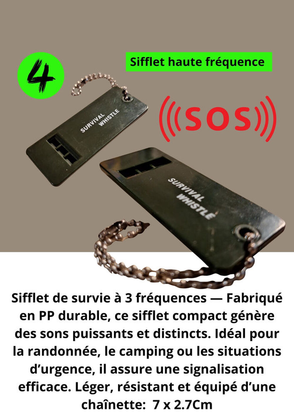 Kit de survie 11 pi&egrave;ces ? Treks, outdoor Sports