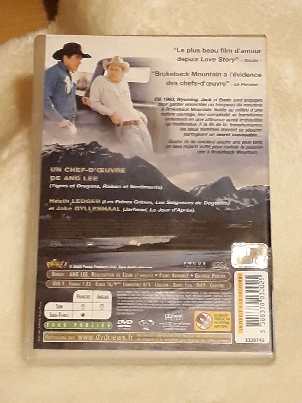 DVD "Brokeback Mountain" - 3 Oscar, 4 Golden et Lion d'Or DVD et blu-ray