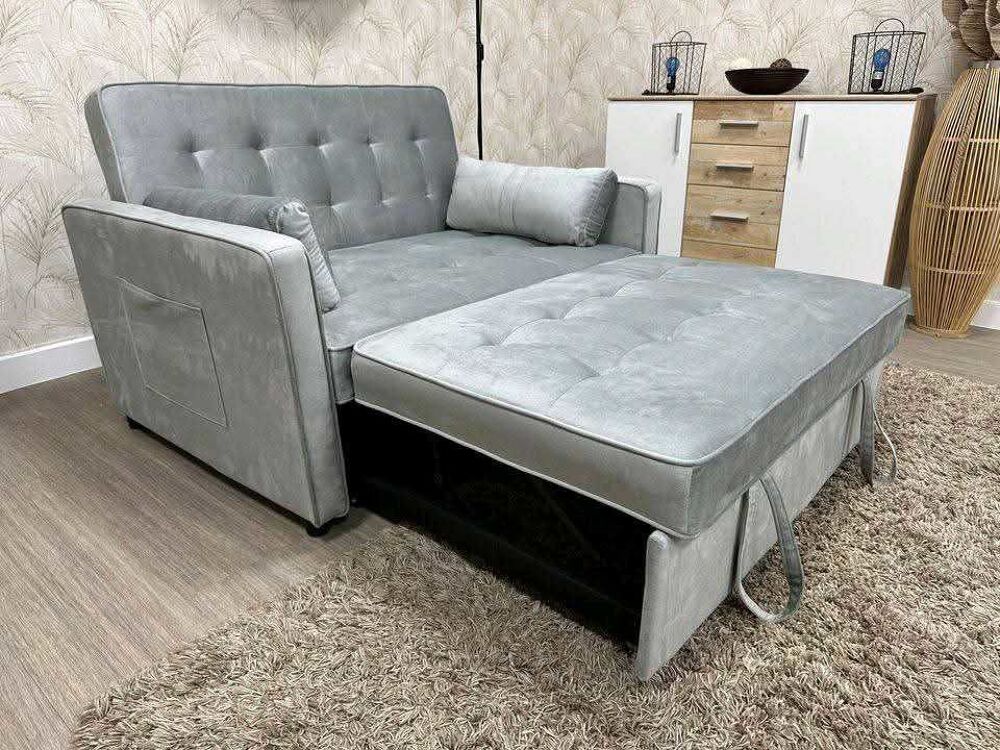 Canap&eacute; convertible 2 places gris clair €" pratique et confortable Meubles
