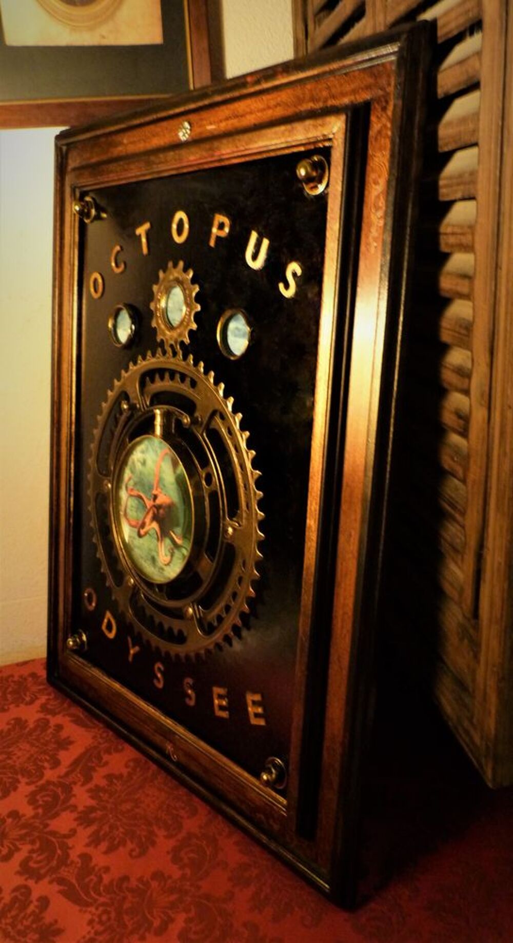Tableau "OCTOPUS ODYSSEE" Steampunk Décoration