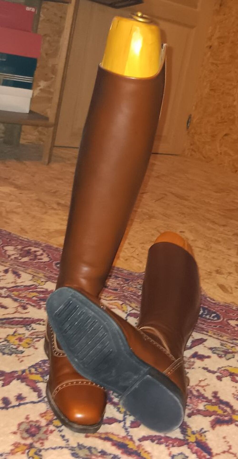 BOTTES D'&Eacute;QUITATION DRESSAGE - Marque "Alexandre" - Italie Chaussures