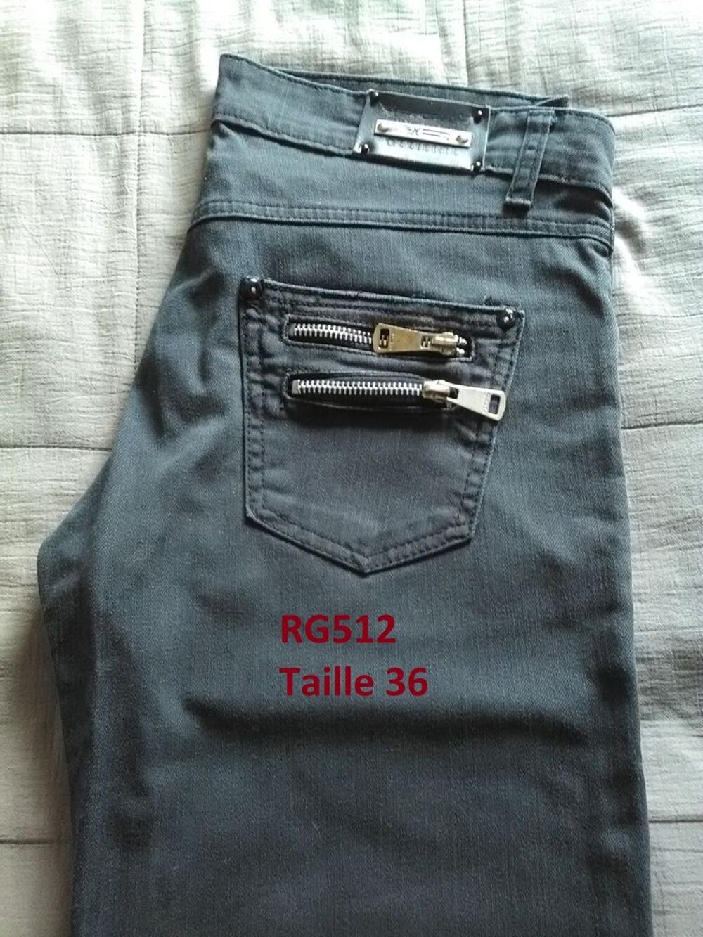 Jeans RG 512 gris T36 entrejambe 81cm Vtements
