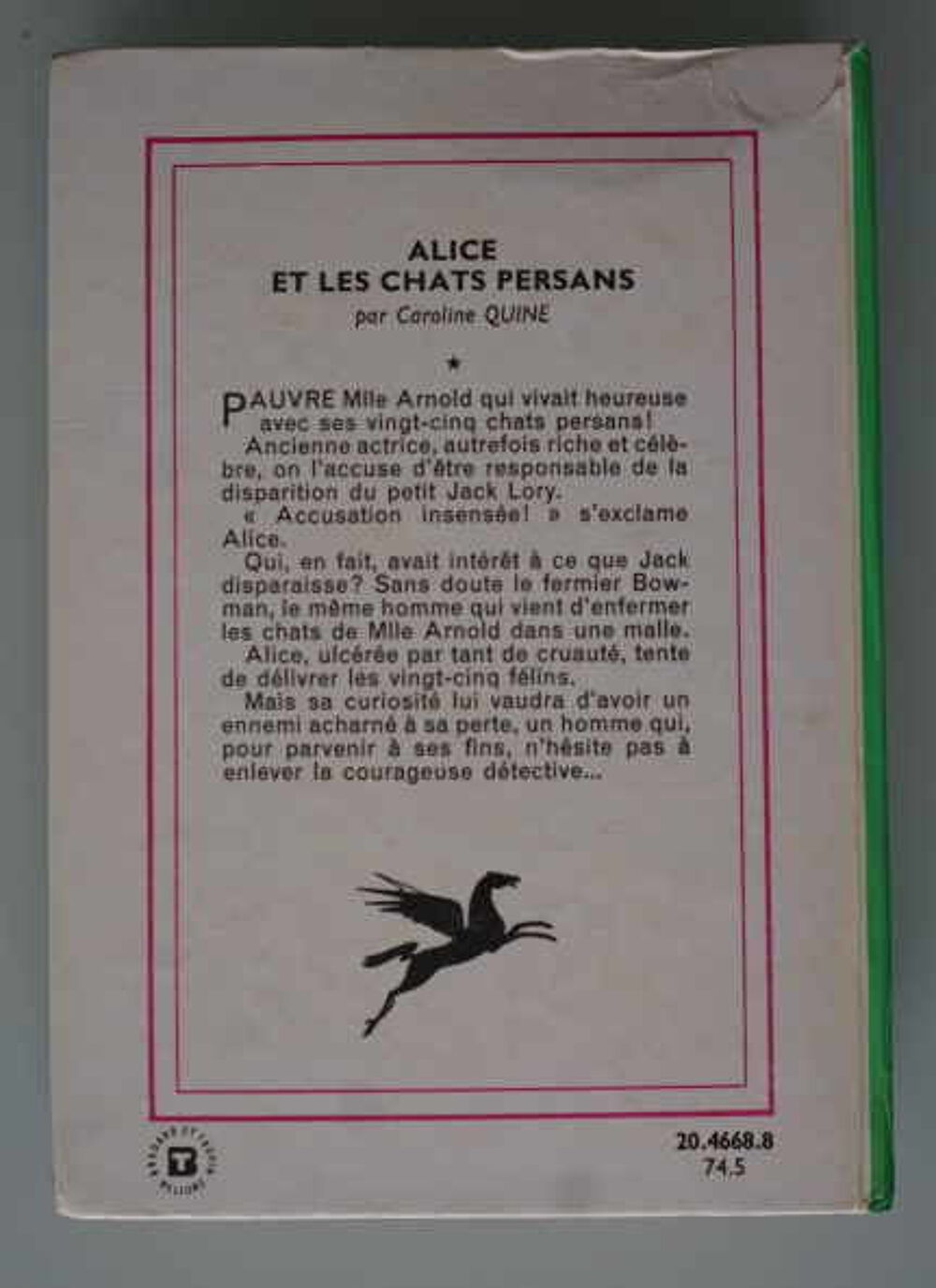 bibliotheque verte - alice et les chats persans - 1974 Livres et BD