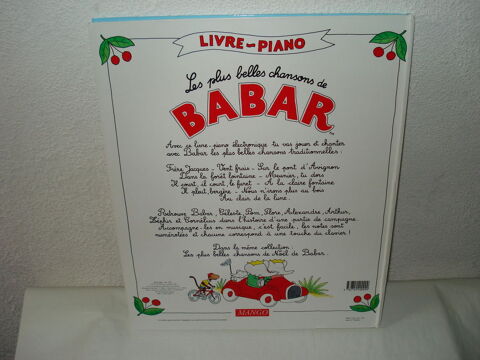 LIVRE-PIANO LES PLUS BELLES CHANSONS DE BABAR
18 Saint-Maximin (60)