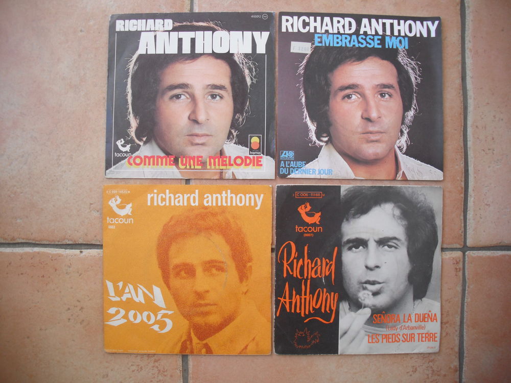 LOT DE 20 DISQUES 45T richard anthony CD et vinyles