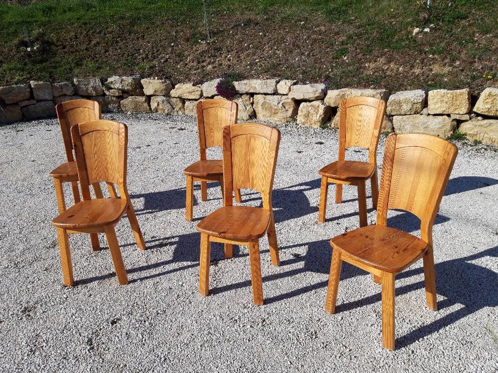 6 Chaise vintage _ Chaise bois _ Chaise en pin Meubles