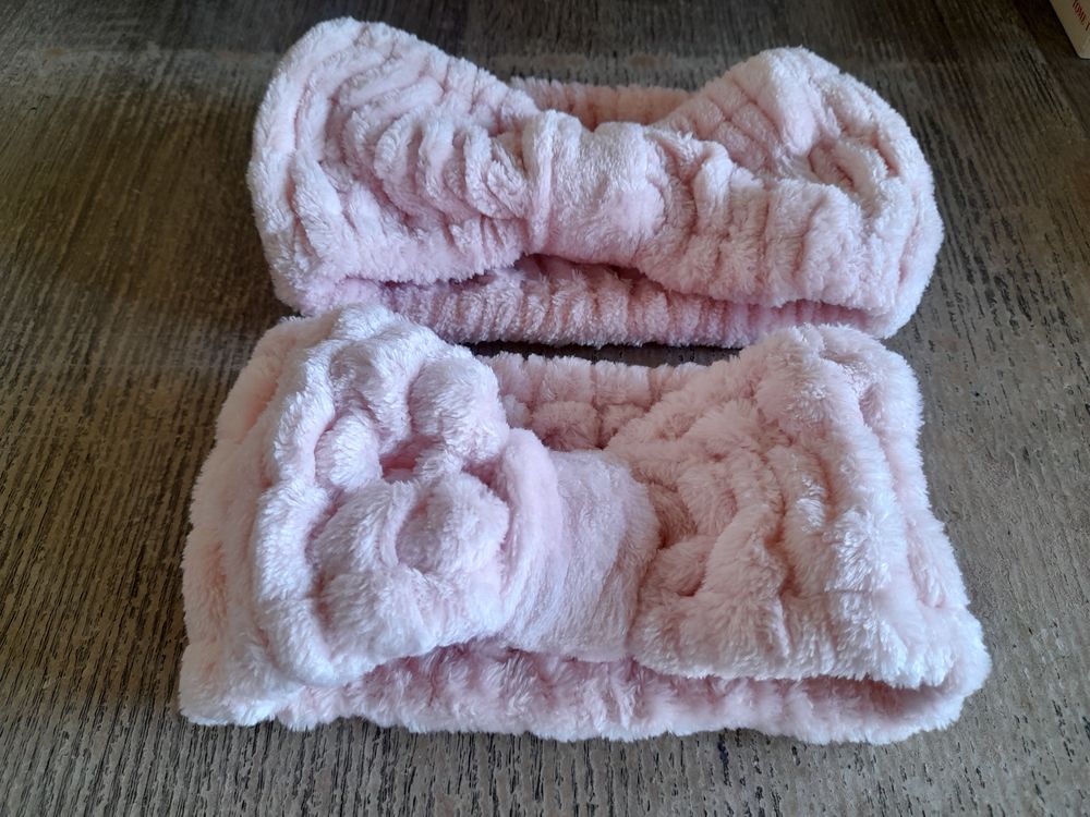 Bandeau velours rose Maroquinerie