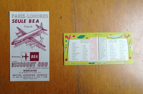 Lot de 2 articles British Airways années 50 15 Argenteuil (95)