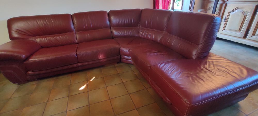 CANAPE D'ANGLE CUIR Meubles