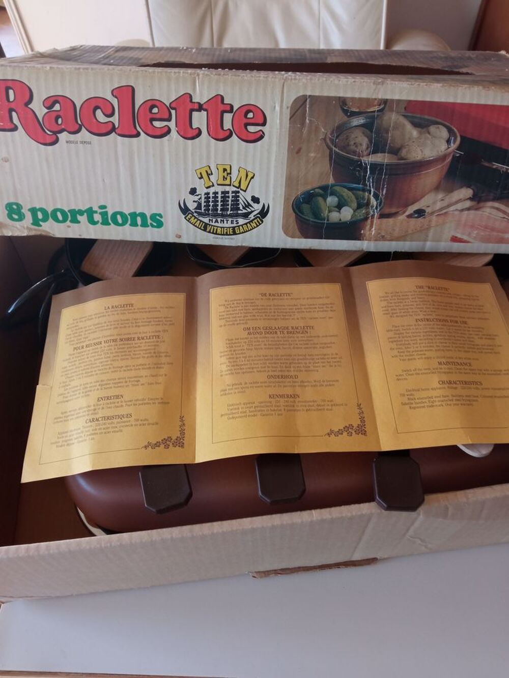 Appareil &agrave; raclette vintage fabriqu&eacute; en France Cuisine