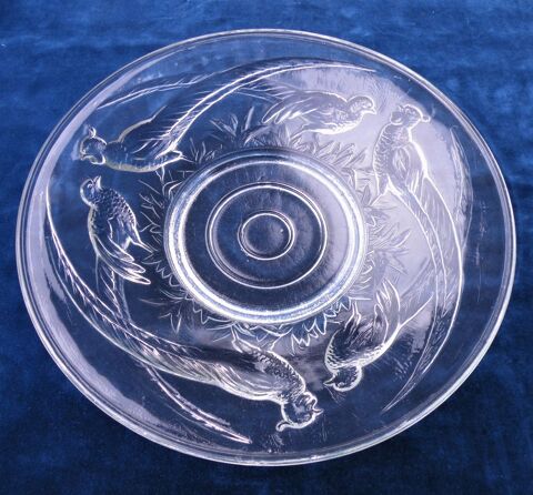 Grande coupe, centre de table à décor de faisans VERLUX 140 Échillais (17)