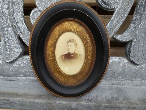Cadre Photo Bois Ovale Portrait Jeune Femme Napolon III 35 Loches (37)