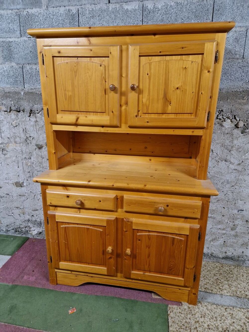Ensemble buffet table et banc en pin Meubles