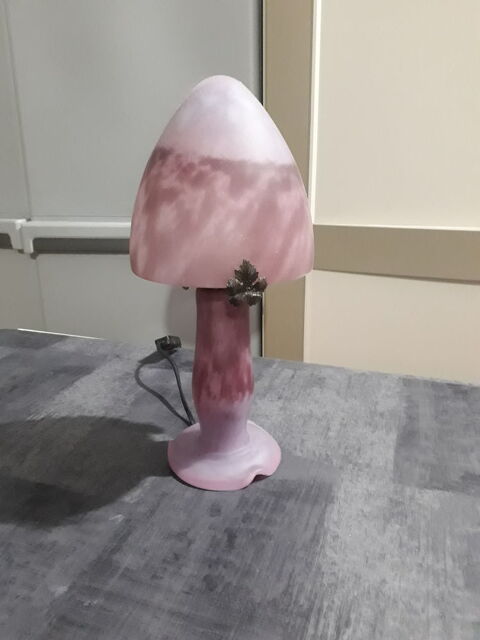 Lampe Champignon Art Déco En Pâte De Verre 250 Arques (62)