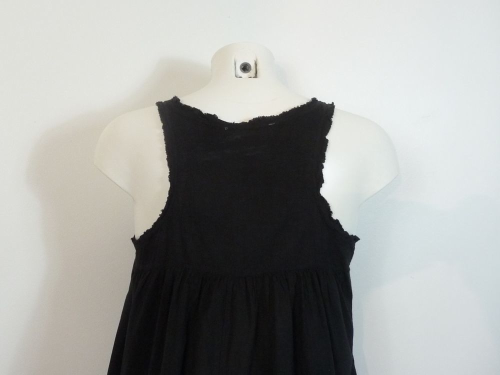 Robe/ Tunique Evas&eacute;e Noir sans manches Vêtements