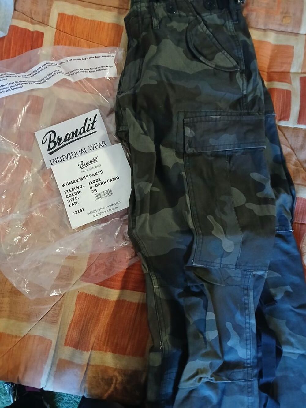 Pantalon Femme Darkcamo marque Brandit Vêtements