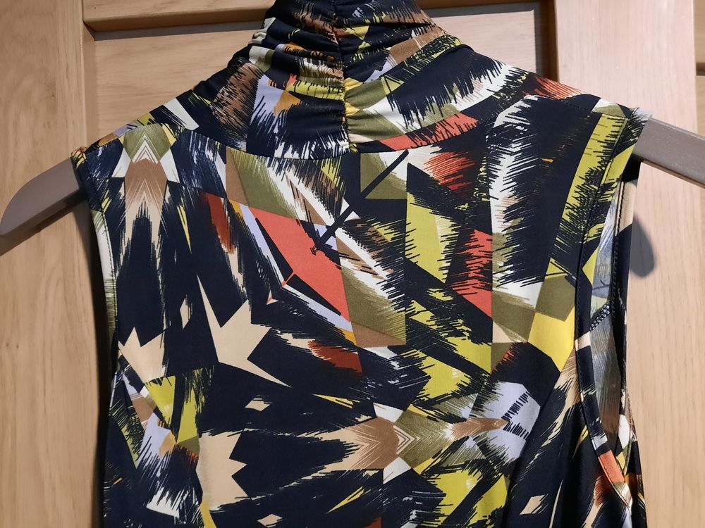 Robe noire &eacute;t&eacute; &eacute;l&eacute;gante imprim&eacute; r&eacute;tro T 38 - 40 Vêtements