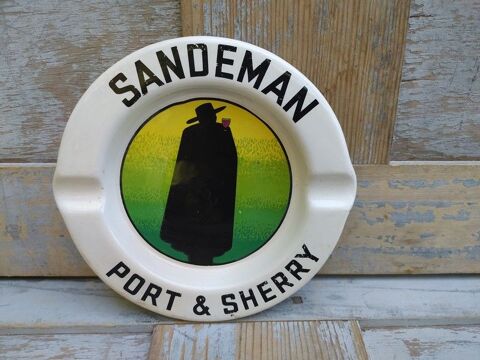 Cendrier Publicitaire Sandman Port and Sherry Sarreguemines 35 Loches (37)