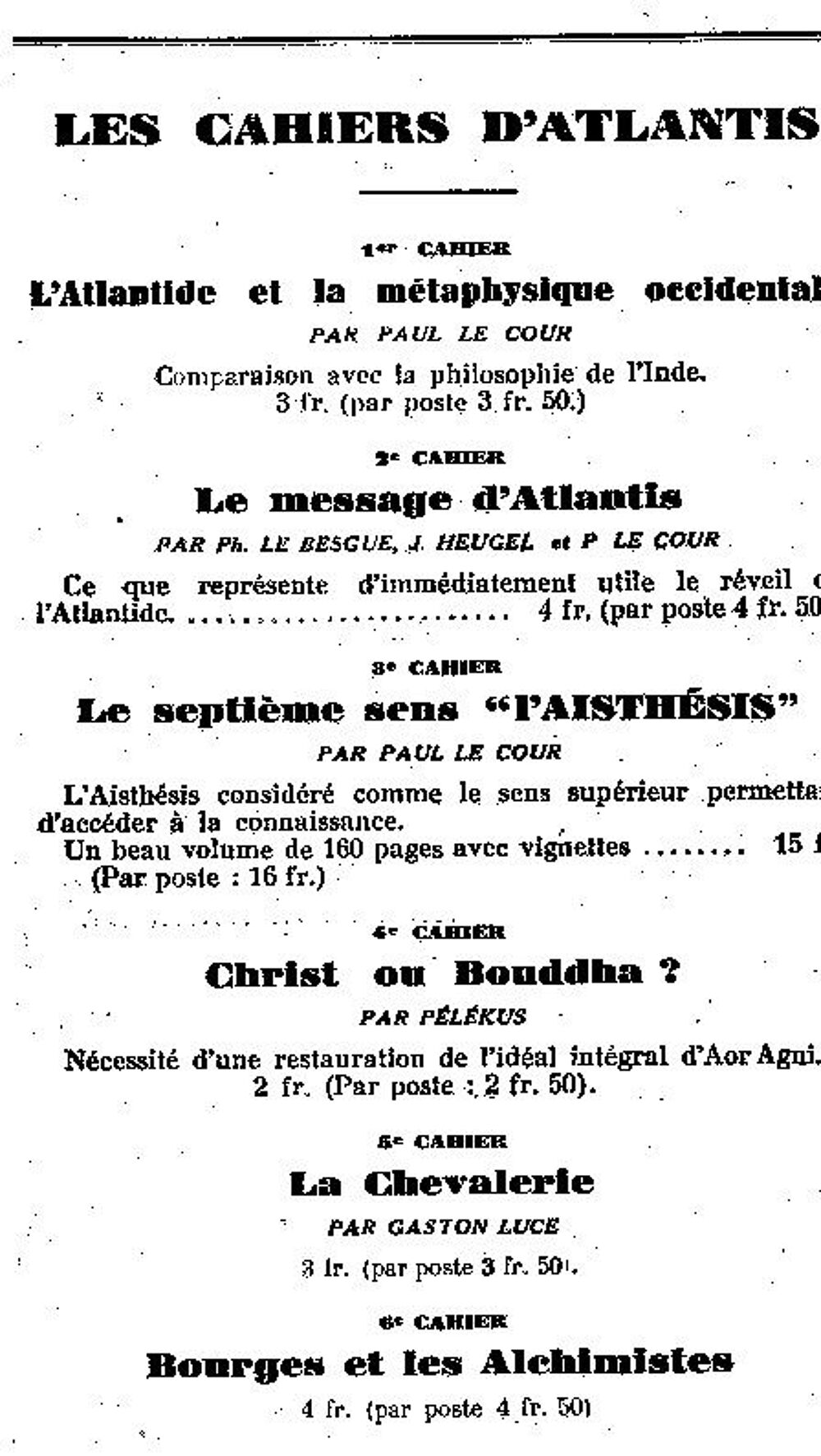 Revue ATLANTIS de 1935. N&deg;58. 
Livres et BD