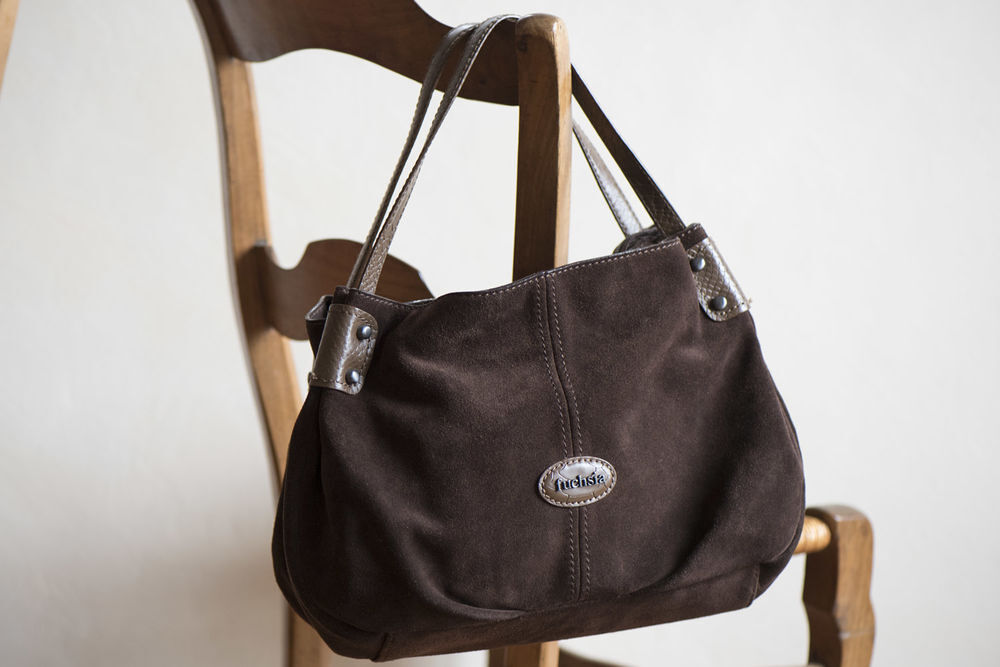 Sac &agrave; main cuir marque fuchsia Maroquinerie