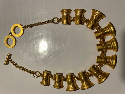 Collier souple dor� motifs cisel�s emmaill�s ANTIGONA 185 Vigneux-sur-Seine (91)